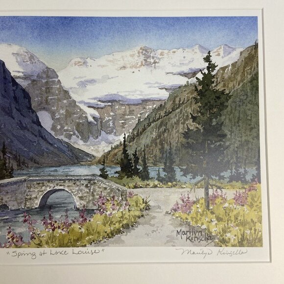 Art Print Spring at Lake Louise Marilyn Kinsella Signed 206/779 10 x 15 - Picture 7 of 8